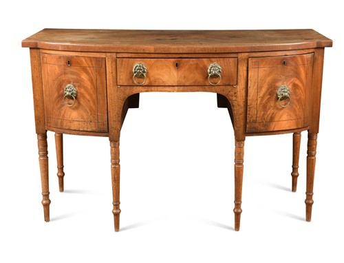Lot 384 - A Regency mahogany bowfront sideboard