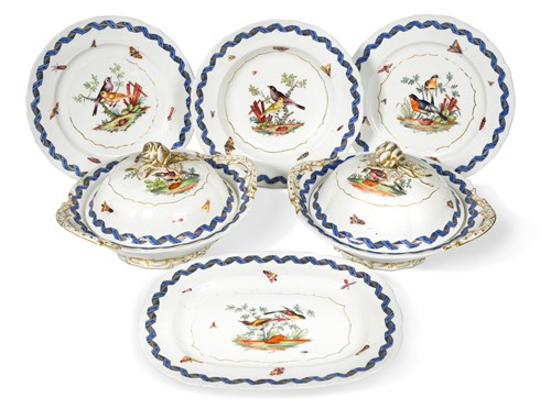 Lot 298 - A Minton part dinner service, after a Meissen pattern, early 19th century