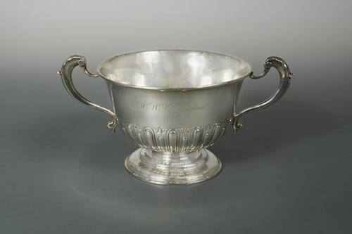 Lot 420 - A Victorian silver two handled trophy cup