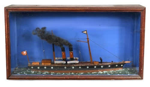 Lot 380 - A waterline model of the steam ship 'Claymore', early 20th century