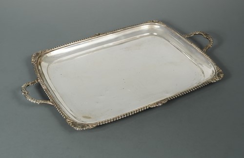 Lot 457 - A George V silver two handled tray
