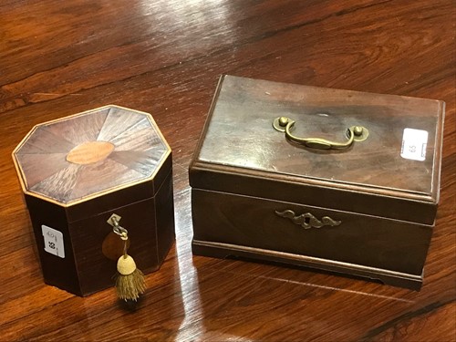 Lot 65 - Two late Georgian mahogany tea caddies, one of...