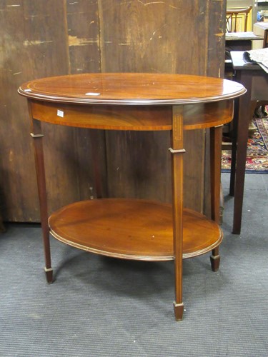 Lot 495 - An Edwardian mahogany and satinwood strung...