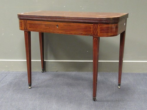 Lot 482 - A Regency mahogany and satinwood strung D...