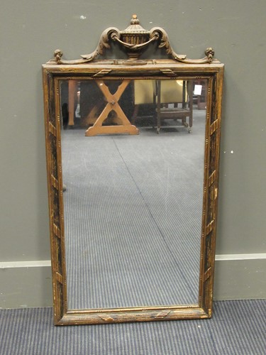 Lot 470 - A late 19th century wall mirror, with giltwood...