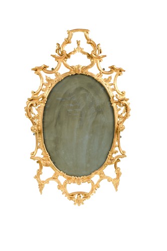 Lot 254 - A George III giltwood wall mirror