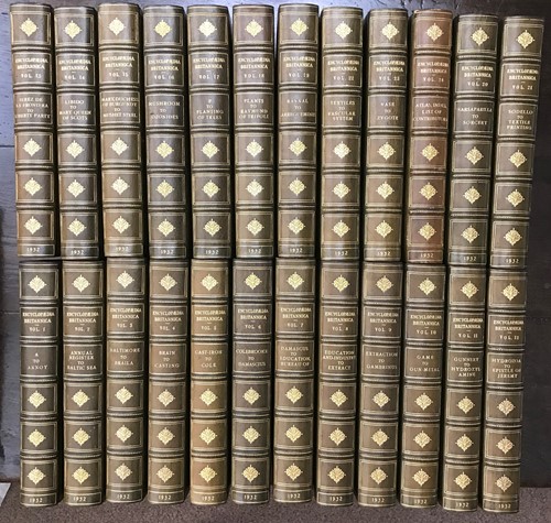 Lot 351 - Bindings. Encyclopaedia Britannica, 14th...