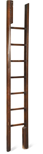 Lot 440 - A set of mahogany folding library steps, 20th century