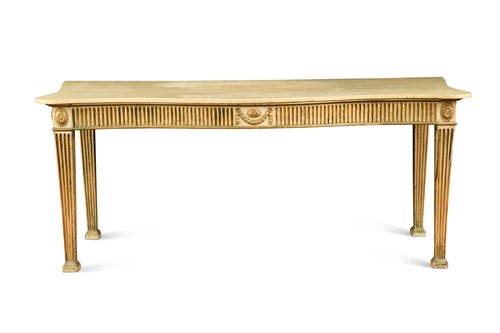 Lot 270 - A George III serpentine serving table, in the manner of Ince & Mayhew, late 18th century