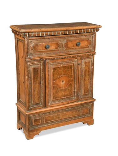 Lot 203 - An Italian walnut cabinet, 18th century