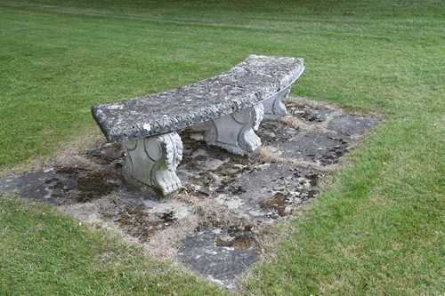 Lot 539 - A reconstituted stone bench, 20th century