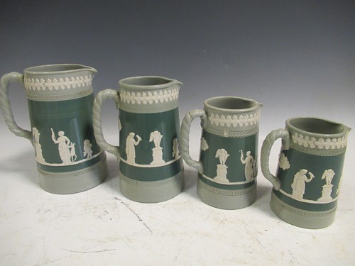 Lot 46 - A Liberty blue glazed pottery vase, Wedgwood...