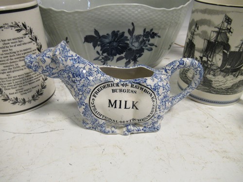 Lot 46 - A Liberty blue glazed pottery vase, Wedgwood...