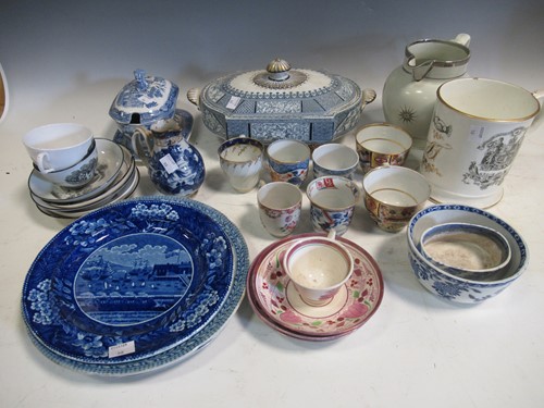 Lot 63 - Various pottery and porcelain: Clews...