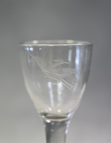 Lot 241 - Two 18th century air-twist wine glasses