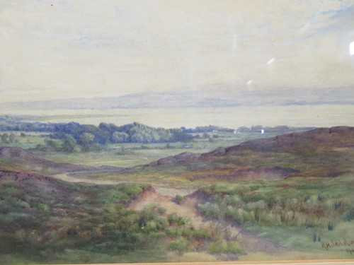 Lot 296 - R H Seddon, estuary scene, watercolour, signed...