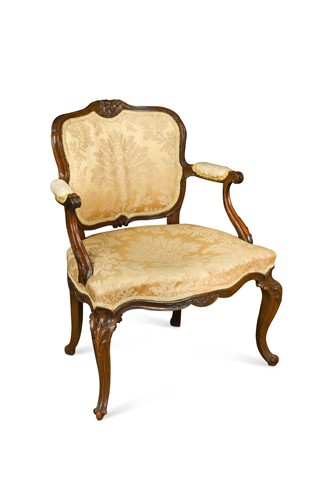 Lot 433 - A Louis XVI style mahogany chair
