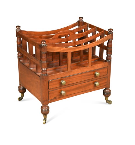 Lot 443 - An early Victorian mahogany canterbury
