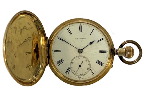 Lot 230 - J. W. Benson - an 18ct gold full hunter pocket watch