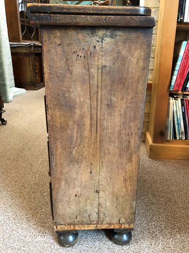 Lot 300 - A walnut bachelor’s chest, 18th century and later