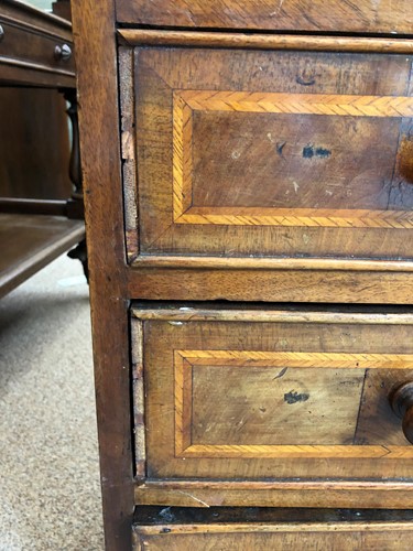 Lot 300 - A walnut bachelor’s chest, 18th century and later