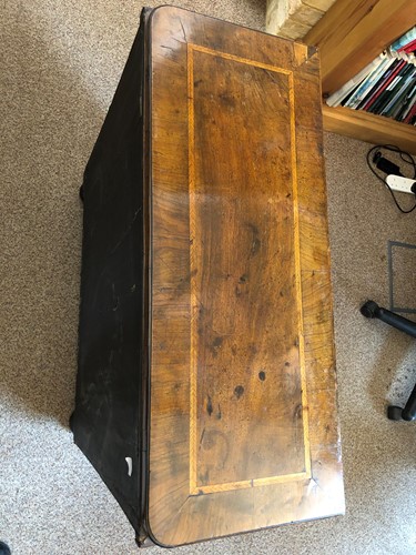 Lot 300 - A walnut bachelor’s chest, 18th century and later