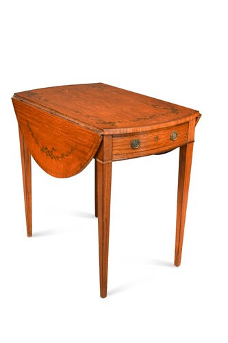Lot 362 - A George III painted pembroke table