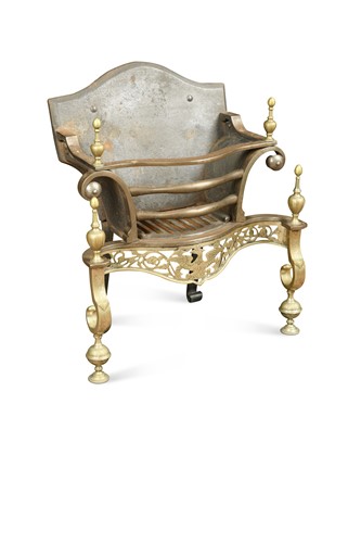 Lot 374 - A George III style fire basket, 20th century