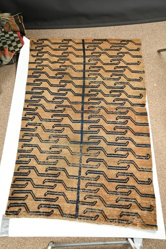 Lot 389 - A Tibetan tiger rug
