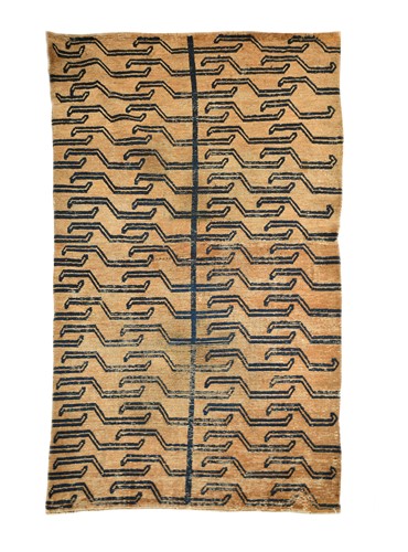 Lot 389 - A Tibetan tiger rug