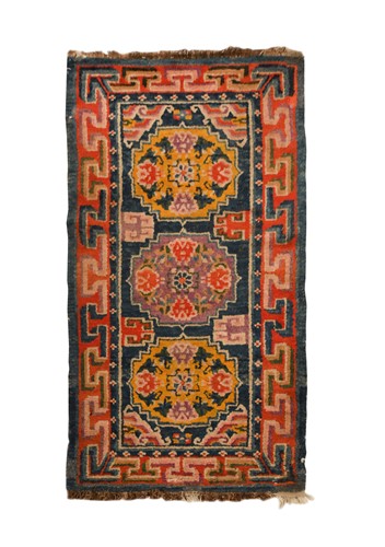 Lot 221 - A Tibetan Khaden rug, early 20th century