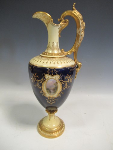 Lot 17 - A Coalport ewer, 36cm high