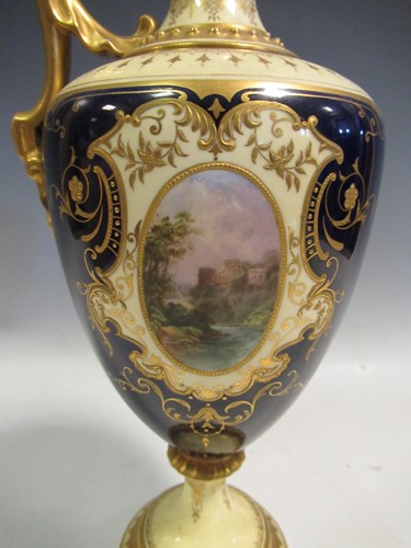 Lot 17 - A Coalport ewer, 36cm high