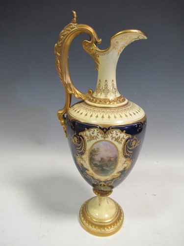 Lot 17 - A Coalport ewer, 36cm high