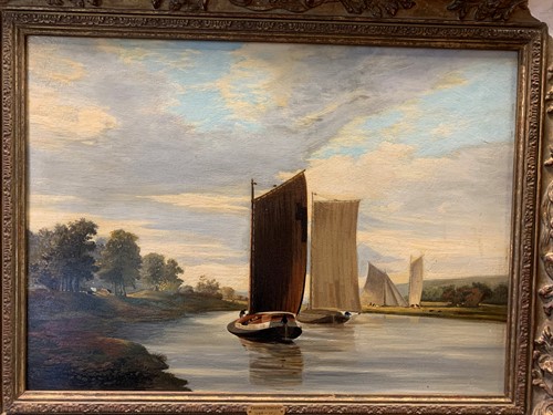Lot 262 - George Vincent (British, 1769-1831) Sailing...