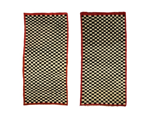 Lot 330 - A pair of Tibetan geometric Khadens, mid 20th century