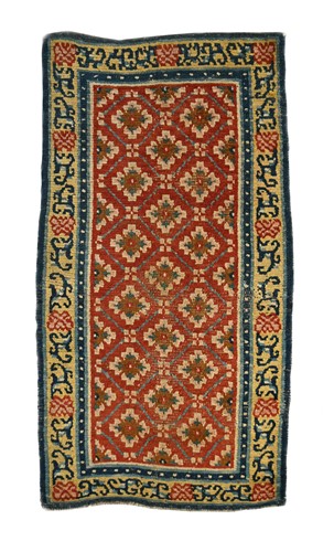 Lot 270 - A large knot Tibetan Khaden, early 20th century