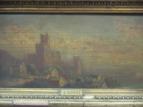 Lot 350 - A. Bossi, 19th century, pair of oil on panel...