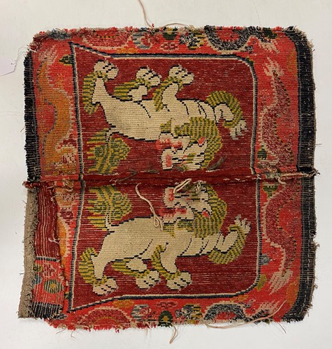 Lot 211 - A Tibetan saddle rug, late 19th century