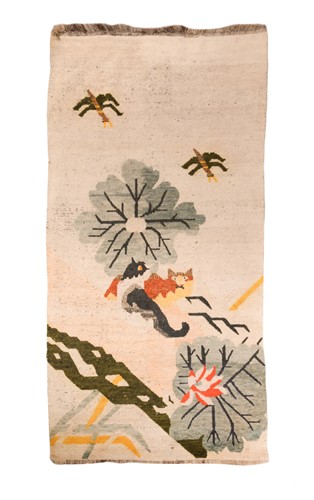 Lot 368 - A Tibetan rug, probably made in Lhasa, circa 1930