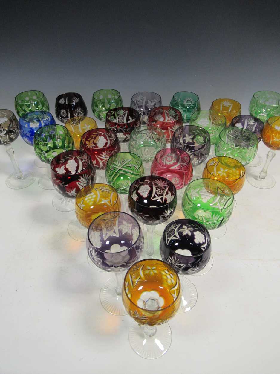 Lot 19 - A set of coloured drinking glasses