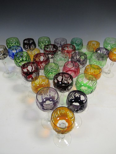 Lot 19 - A set of coloured drinking glasses