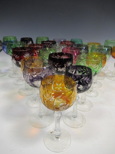 Lot 19 - A set of coloured drinking glasses