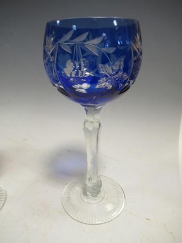 Lot 19 - A set of coloured drinking glasses
