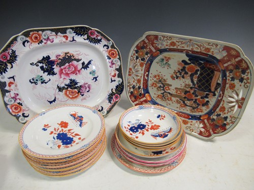 Lot 87 - A group of English imari porcleain to include...