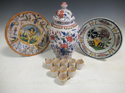 Lot 18 - A continental pottery spirit barrel, modelled...