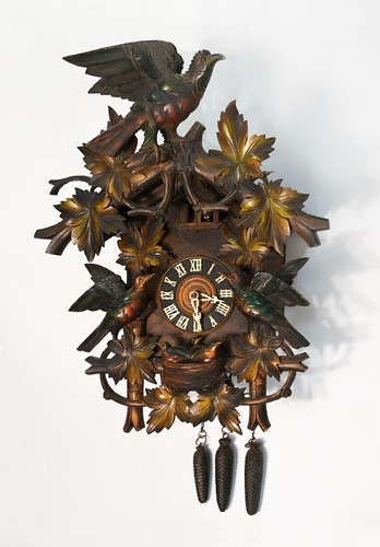 Lot 477 - A Black Forest cuckoo clock, early 20th century, attributed to Johan Huggler (1834-1913)