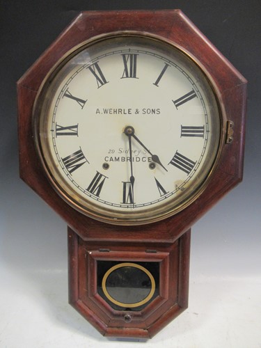 Lot 143 - A 19th century wall clock, the dial inscibed...