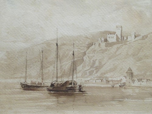 Lot 279 - David Cox Jnr (1809-1885) Fishing boat on a...