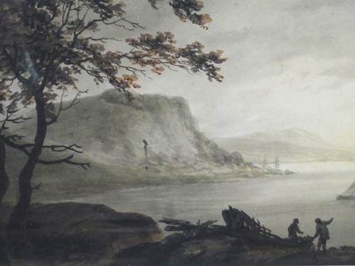 Lot 278 - Follower of William Payne, Coastal landscape...